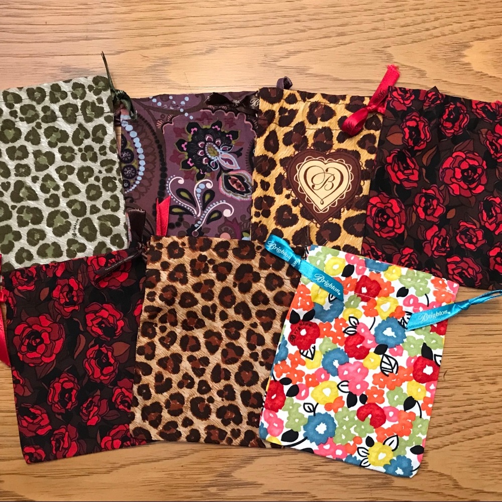 Set of 7 Brighton jewelry bags
